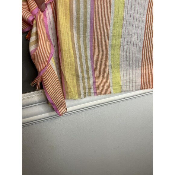 Vivante by VSA Scarf Womens One Size Multicolor Striped Organic Cotton Wrap - Picture 8 of 12